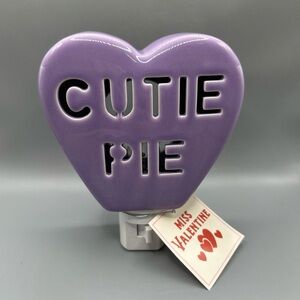 Miss Valentine Mr Christmas PurpleConversation Heart CUTIE PIE Night Light NEW